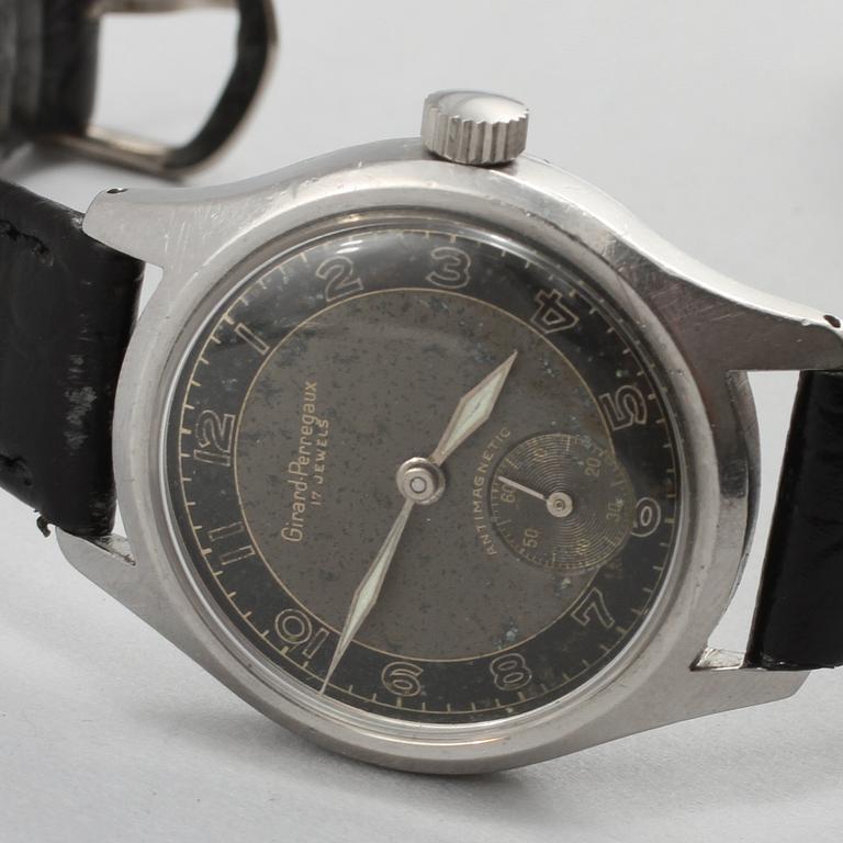 HERRARMBANDSUR, stål, Girard-Perregaux, Schweiz, 1940-tal.
