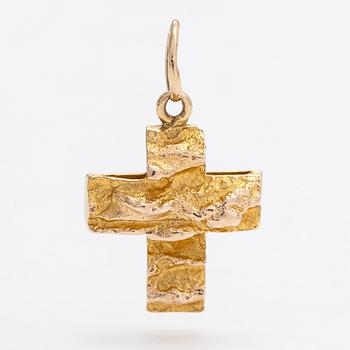 Björn Weckström, a 14K gold pendant 'Lapinristi'. Lapponia 1976.