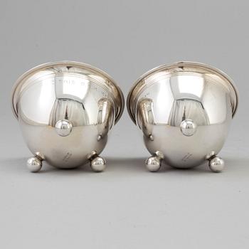 a pair of silver bowls by W.A Bolin, Stockholm 1931.