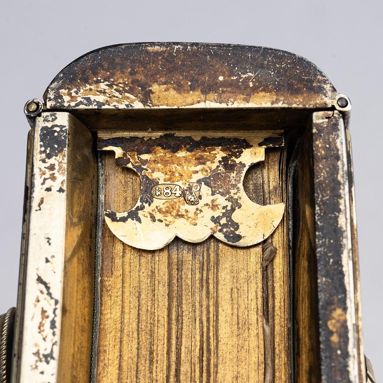 A Russian parcel-gilt silver book cover, mark of Sergei Vyerkovthyev, St. Petersburg 1873-1874.