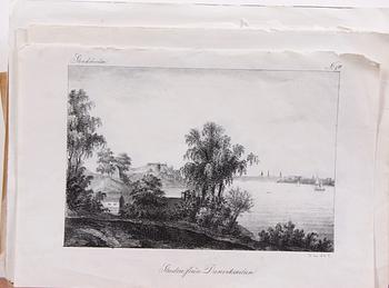 PARTI TRYCK, ca 100 delar, 1800-tal.
