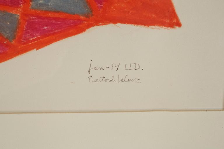 LARS ENGLUND, pastellkrita på papper, monogramsignerad och daterad jan -54.