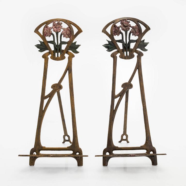 Valokuvatelineitä, pari, Jugend, 1900-luvun alku.