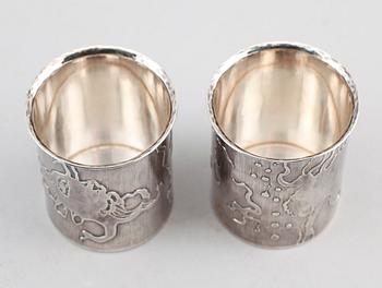 BÄGARE, 1 par, silver, Olle Ohlsson, Stockholm 1975. Vikt ca 153 g.