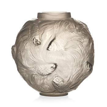 René Lalique, an opalescent 'Formose' cast glass vase, France 1920's-30's.