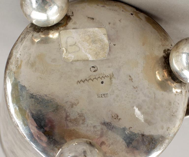 BÄGARE, silver, Frankrike, 1700/1800-tal. Vikt 470 gram.