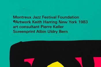 Keith Haring, affisch. Montreux Jazz festival 1983.