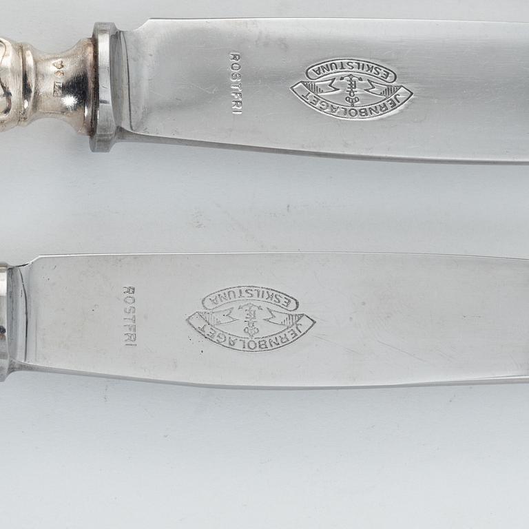 Skandia Silver-& Nysilver Ab, bestickservis, 49 delar, silver, modell Haga, Stockholm bl a 1937.