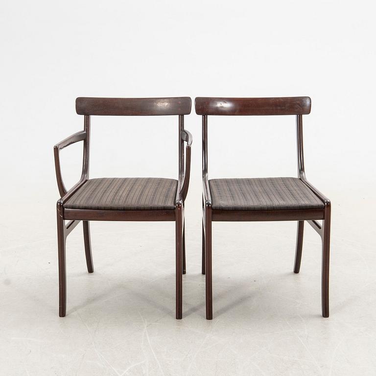 Ole Wanscher, chairs, 8 pcs, "Rungstedlund", Poul Jeppesen, Denmark, second half of the 20th century.