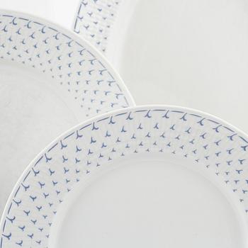 Mat- och kaffeservis, 49 delar, porslin, "Blå Vinge", Rörstrand.