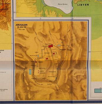 SKOLKARTOR, 2 st. Palestina resp Bibelns länder.