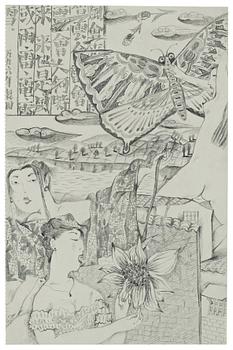 575. LU PENG (1967-), pencil drawing on paper.