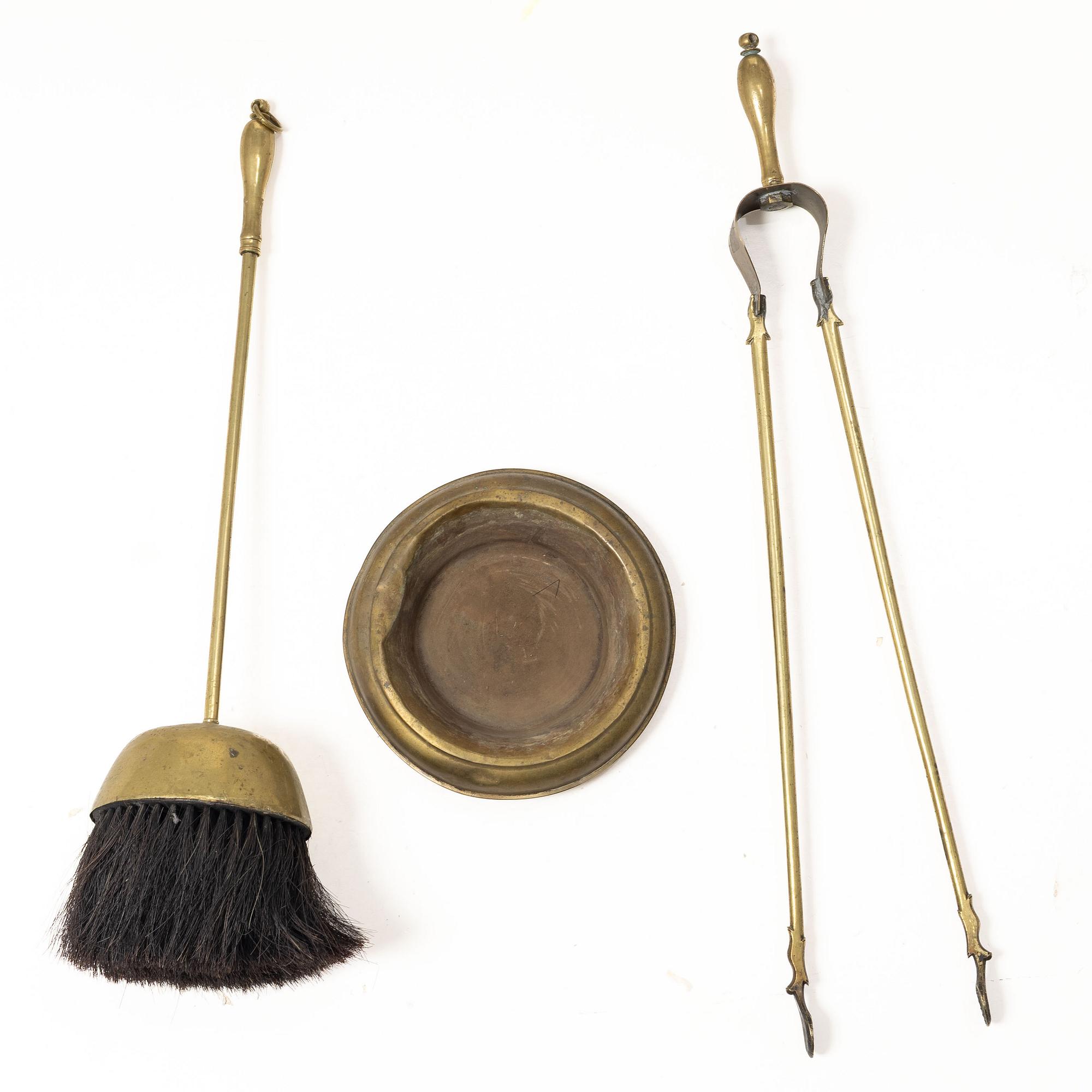 Brasutensilier, 3 delar, omkring 1800.