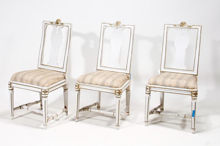 STOLAR, 3 st, gustavianska, Lindome, sent 1700-tal.