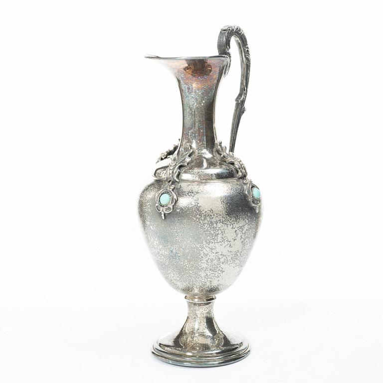 An Italian silver jug, 1944-1968.