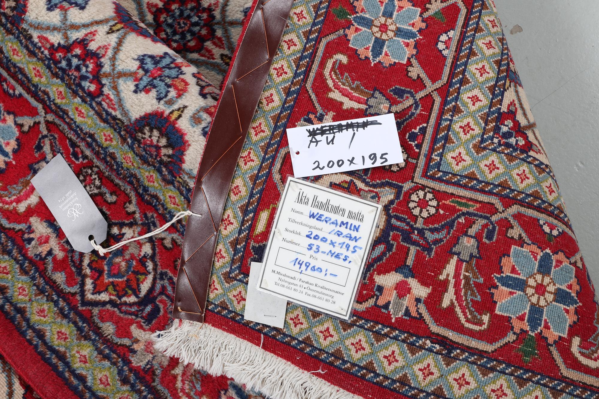 A rug, Veramin, ca 200 x 195 cm.