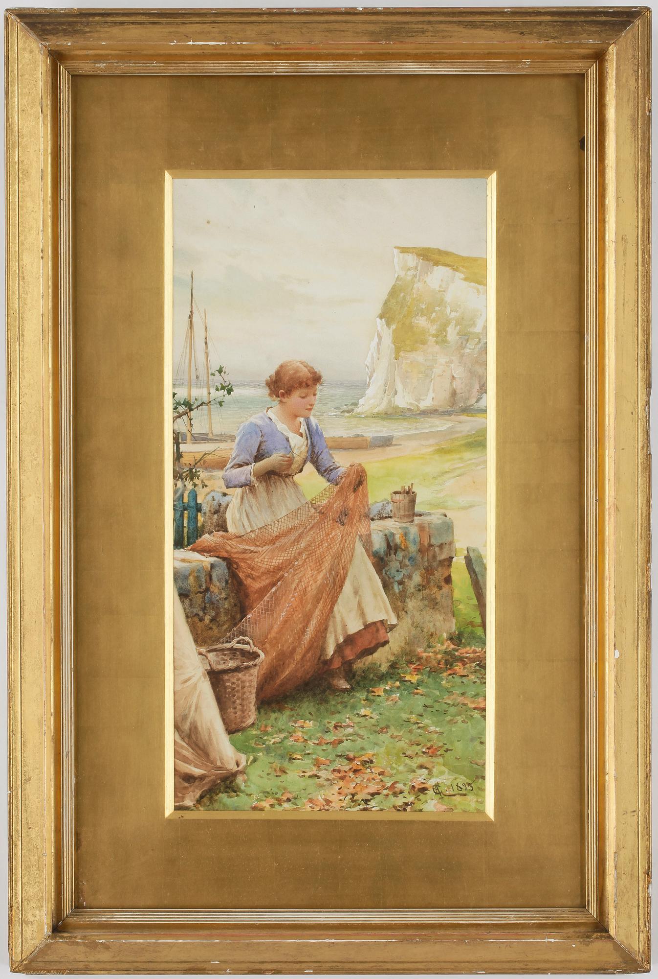 ALFRED AUGUSTUS II GLENDENING (STORBRITANNIEN), akvarell, sign AG (i monogram) samt daterad 1895.