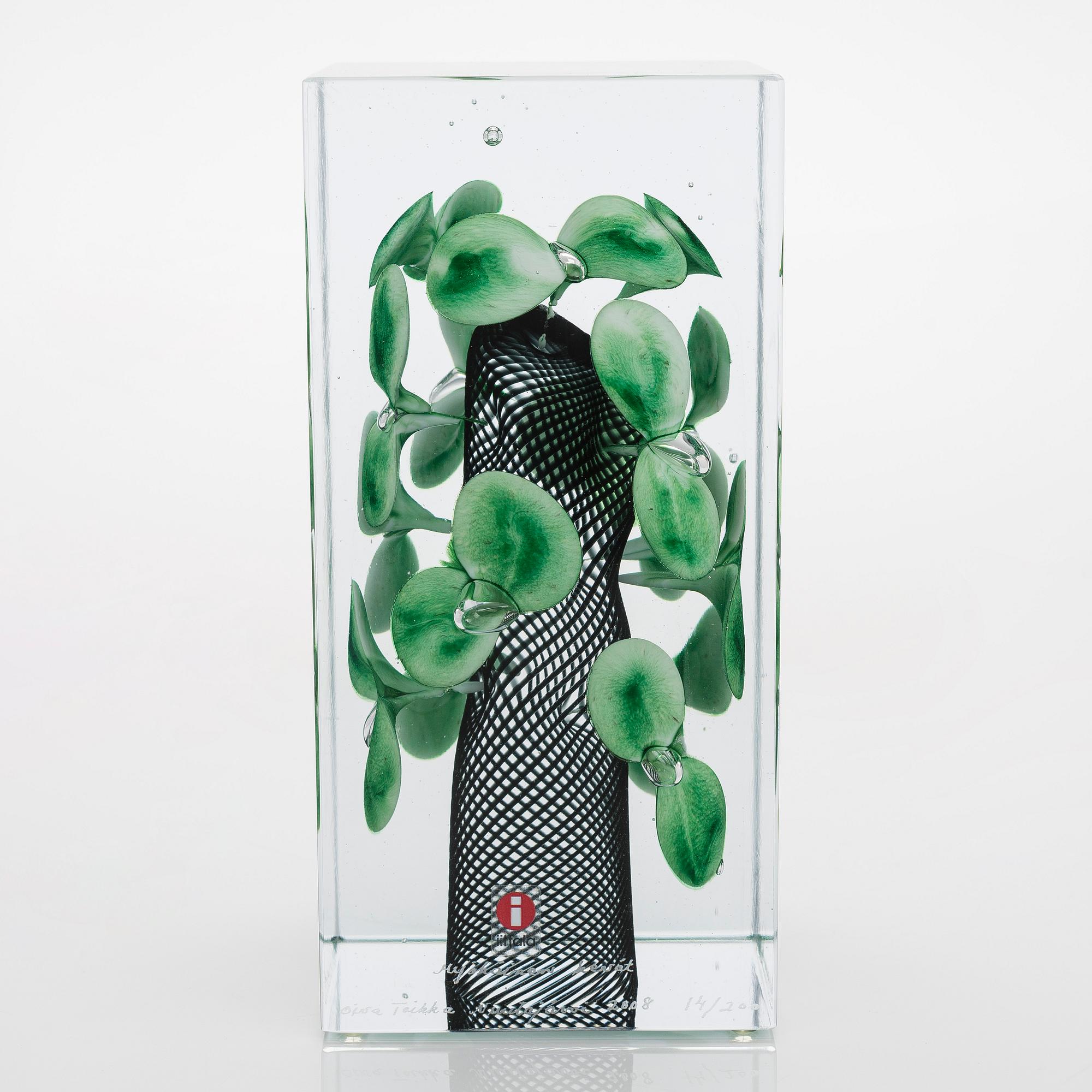 Oiva Toikka, jubileumskub "Myöhäinen kevät" (Sen vår) signerad Oiva Toikka Nuutajärvi 2008 14/200.