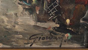 FELICE GIORDANO, olja på duk, signerad.