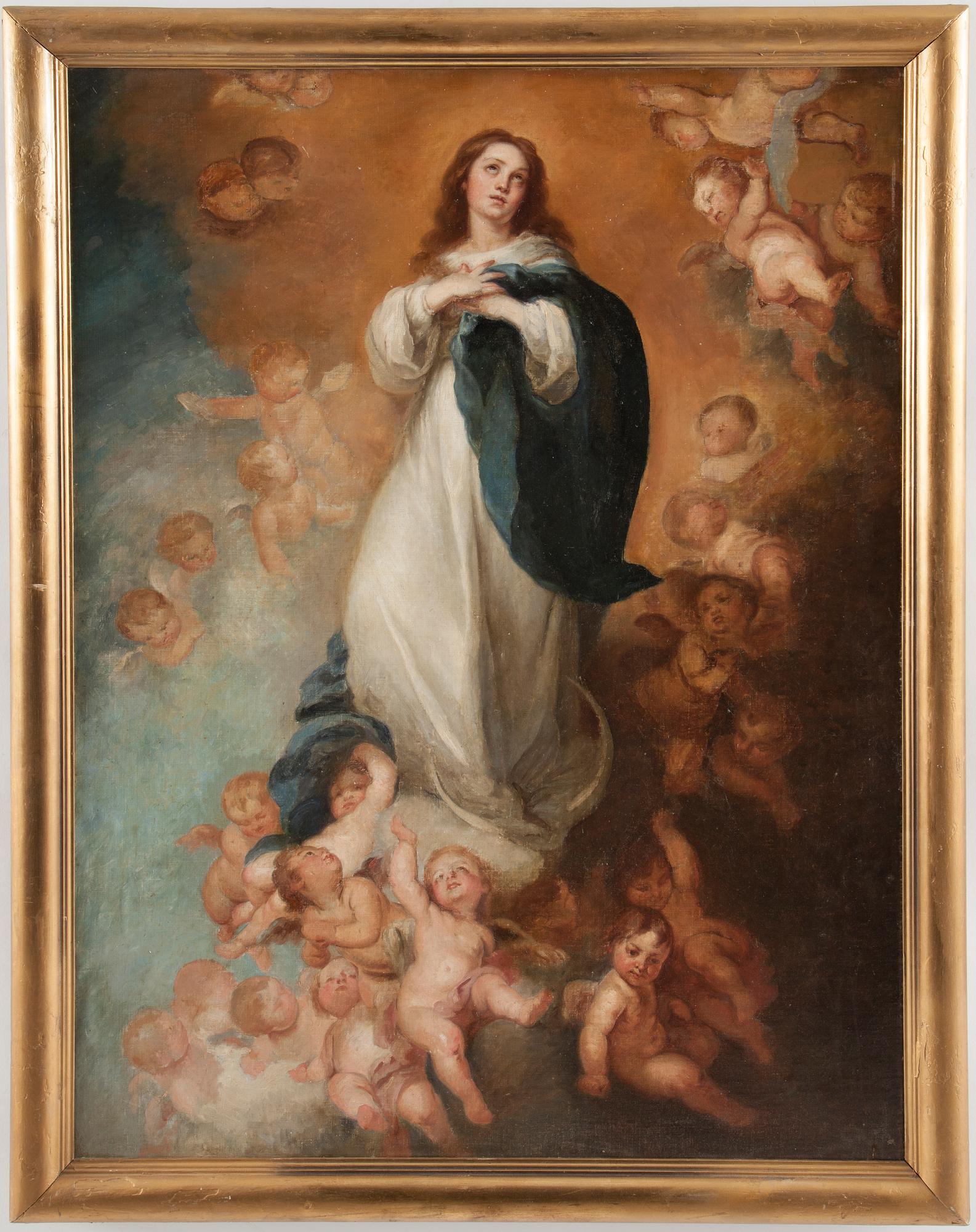 BARTOLOMÉ ESTEBAN MURILLO, efter, Olja på duk, ej signerad.