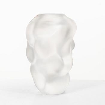 Per B. Sundberg, Vase, glass, Orrefors, signed.