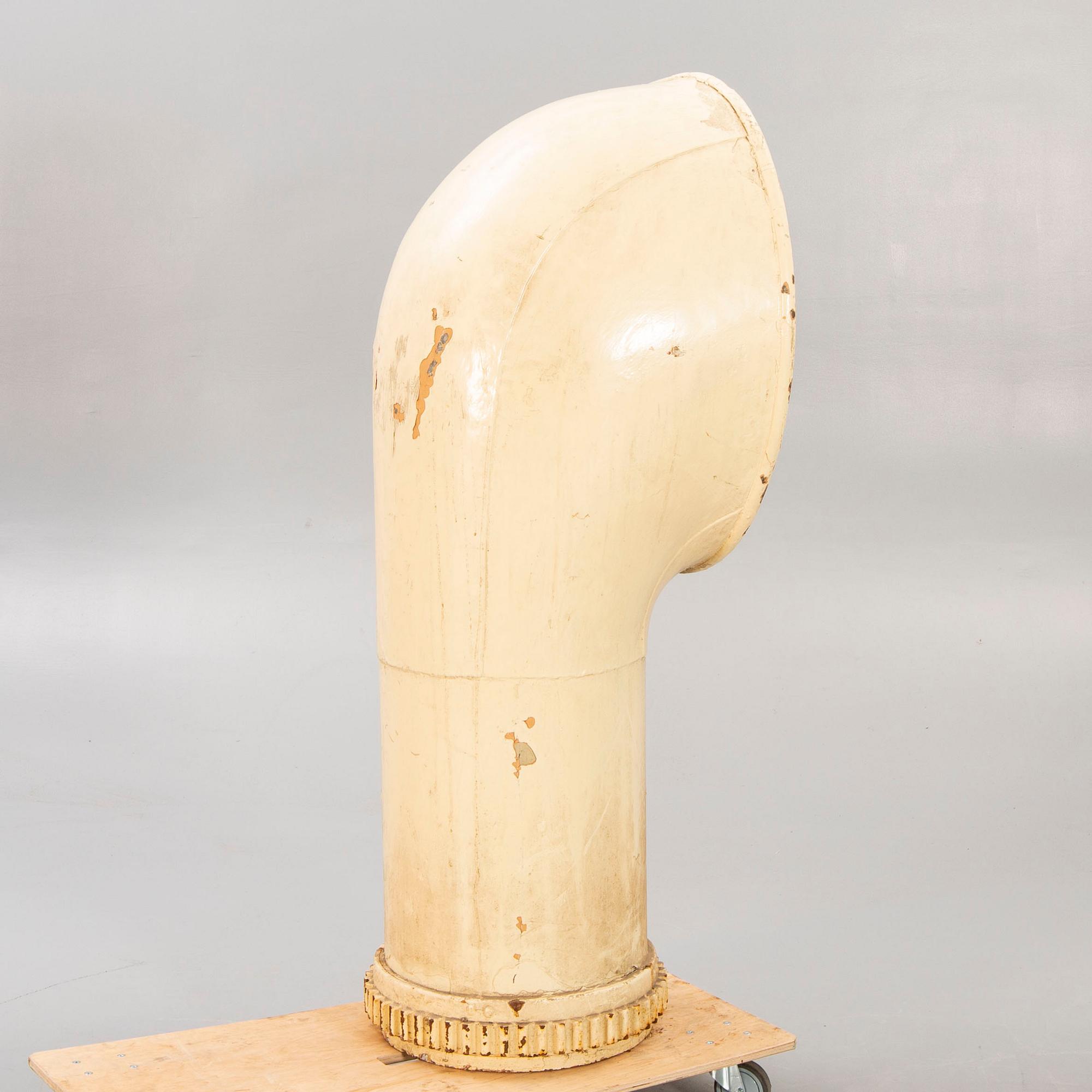 Salvage, ship ventilation pipe, iron, 20th Century first half / mid.