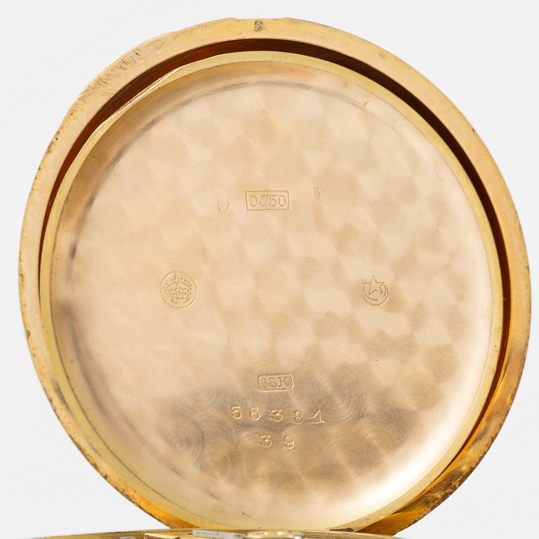 Pocket watch, hunter, 51 mm.