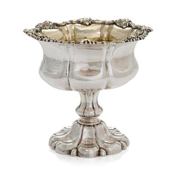 A parcel-gilt sugar bowl, maker's mark of Anders Wilhelm Felixsson, Loviisa, Finland 1860.