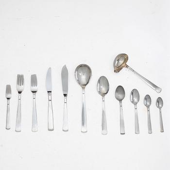 Jacob Ängman, Cutlery set, 75 pieces, silver, “Rosenholm”, GAB, some Stockholm 1960.