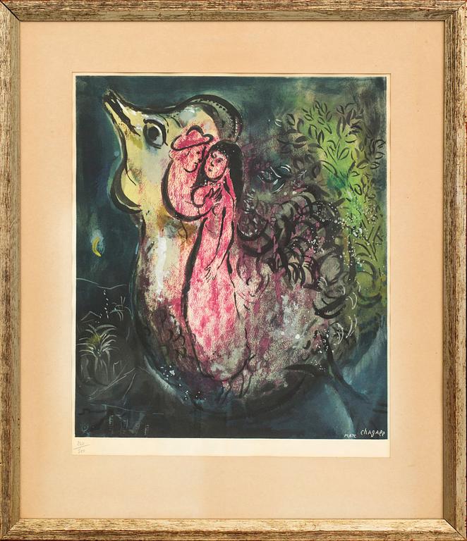 MARC CHAGALL, a numbered lithograph, printed signature.