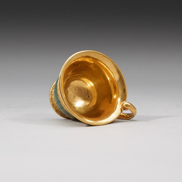 A Russian cup with saucer, Emprie, first half of 19th Century.