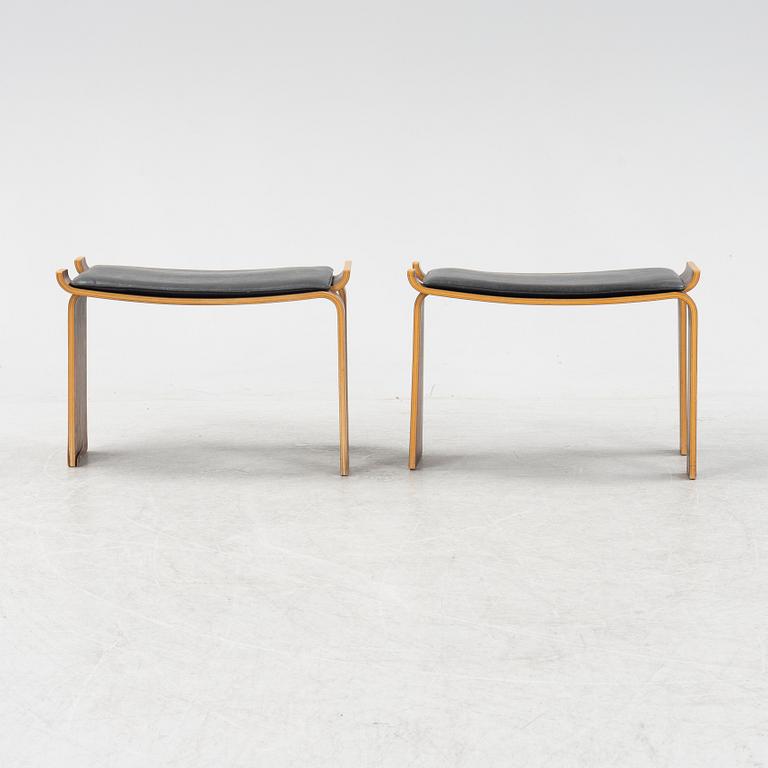 Sven Kai Larsen, a pair of rosewood veneered 'Museum-pallen' stools, 1960's/70's.