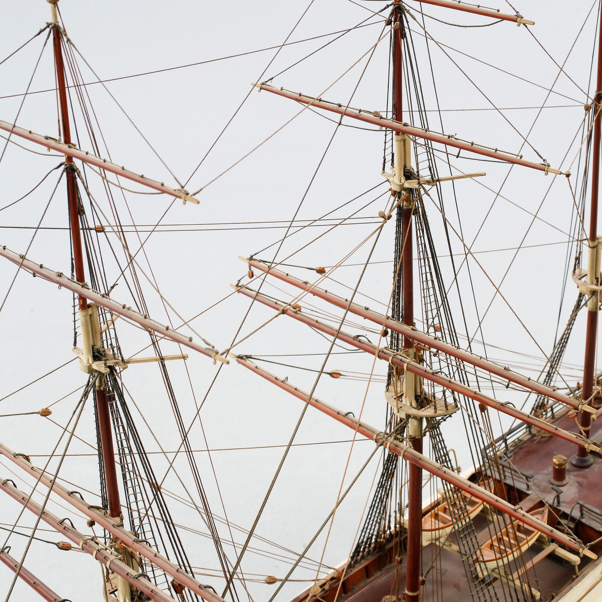 An early 20th century model of the ship 'Bohus'.