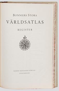 ATLASBÖCKER, 2 st, bland annat "Andrees Handatlas" Leipzig, 1893.