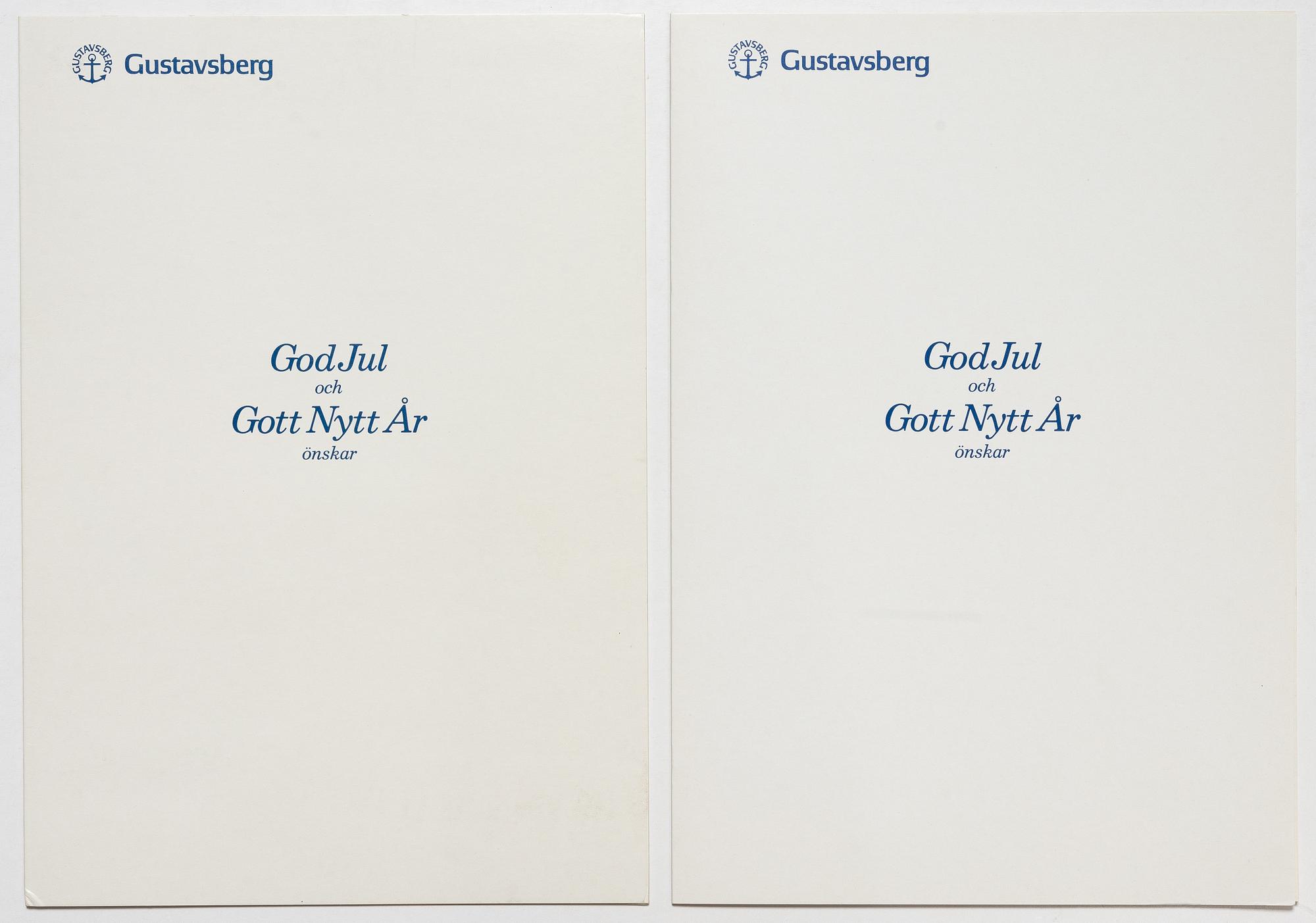 Stig Lindberg, färglitografier, 2 st, Gustavsberg, 1980-81.