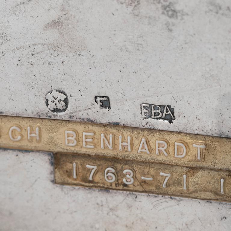 A Baltic Rococo silver casket, mark of Friedrich Bernhard Alberts, Riga 1763-1778.