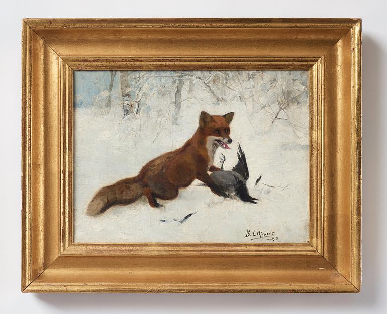 Bruno Liljefors, Räv och kråka.