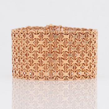 ARMLÄNK, 18 k guld, Stockholm, 1970. Vikt ca 80 g.