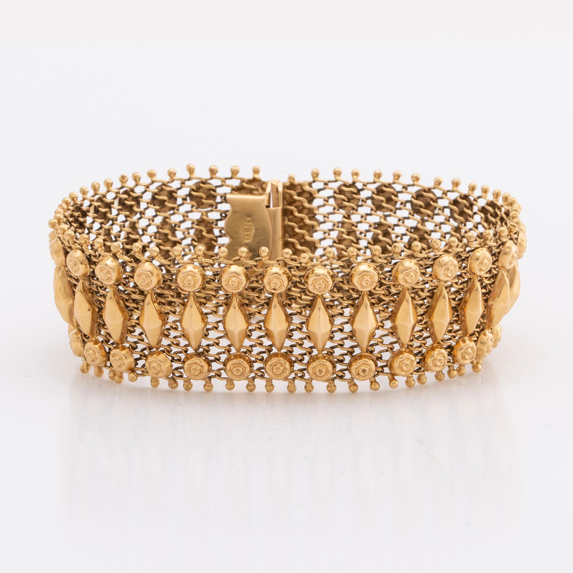 BRACELET 18K gold, 33,6 g.