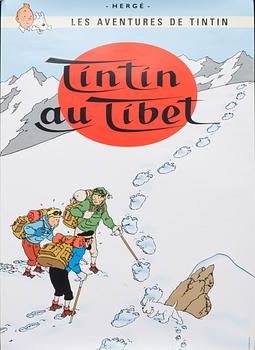 SERIETIDNINGAR, Tintin. 18 st, Bl a "Tintin i Amerika" samt 2 st affischer medföljer. 1970-80-tal.