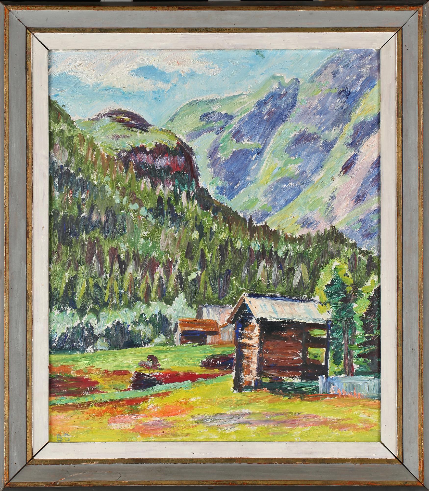 BIRGER SIMONSSON, olja på pannå, monogramsignerad.
