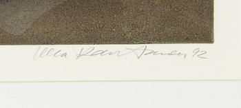 Ulla Rantanen, etching, signed and dated 92. Numbered 16/100.