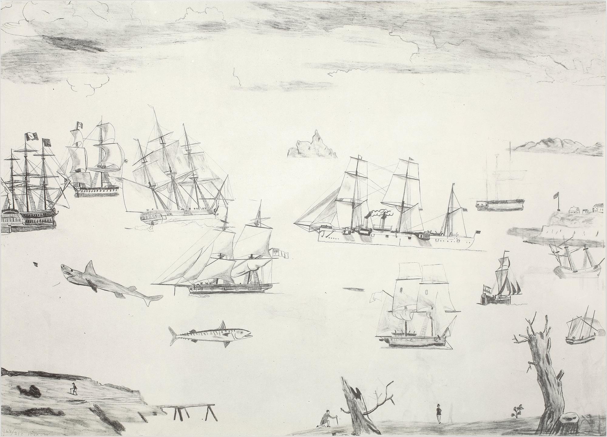 JOCKUM NORDSTRÖM, litografi, signerad och numrerad 164/250.