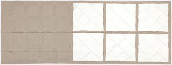 Ingrid Dessau, a linen damask tablecloth and six napkins, 'Nobel', Klässbols Linneväveri.