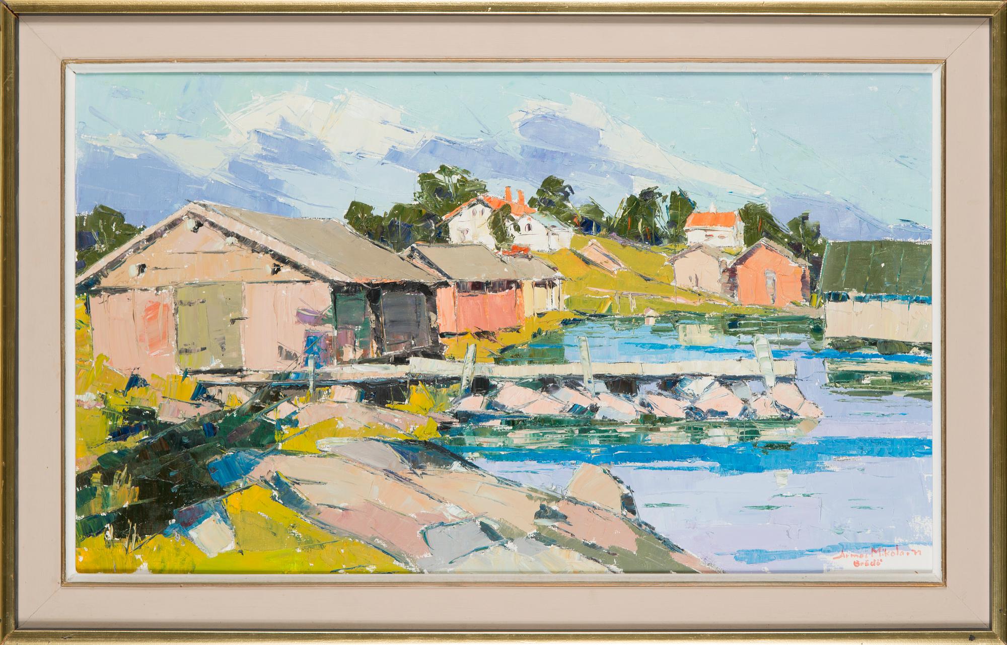 Armas Mikola, olja på duk, signerad och otydligt daterad.