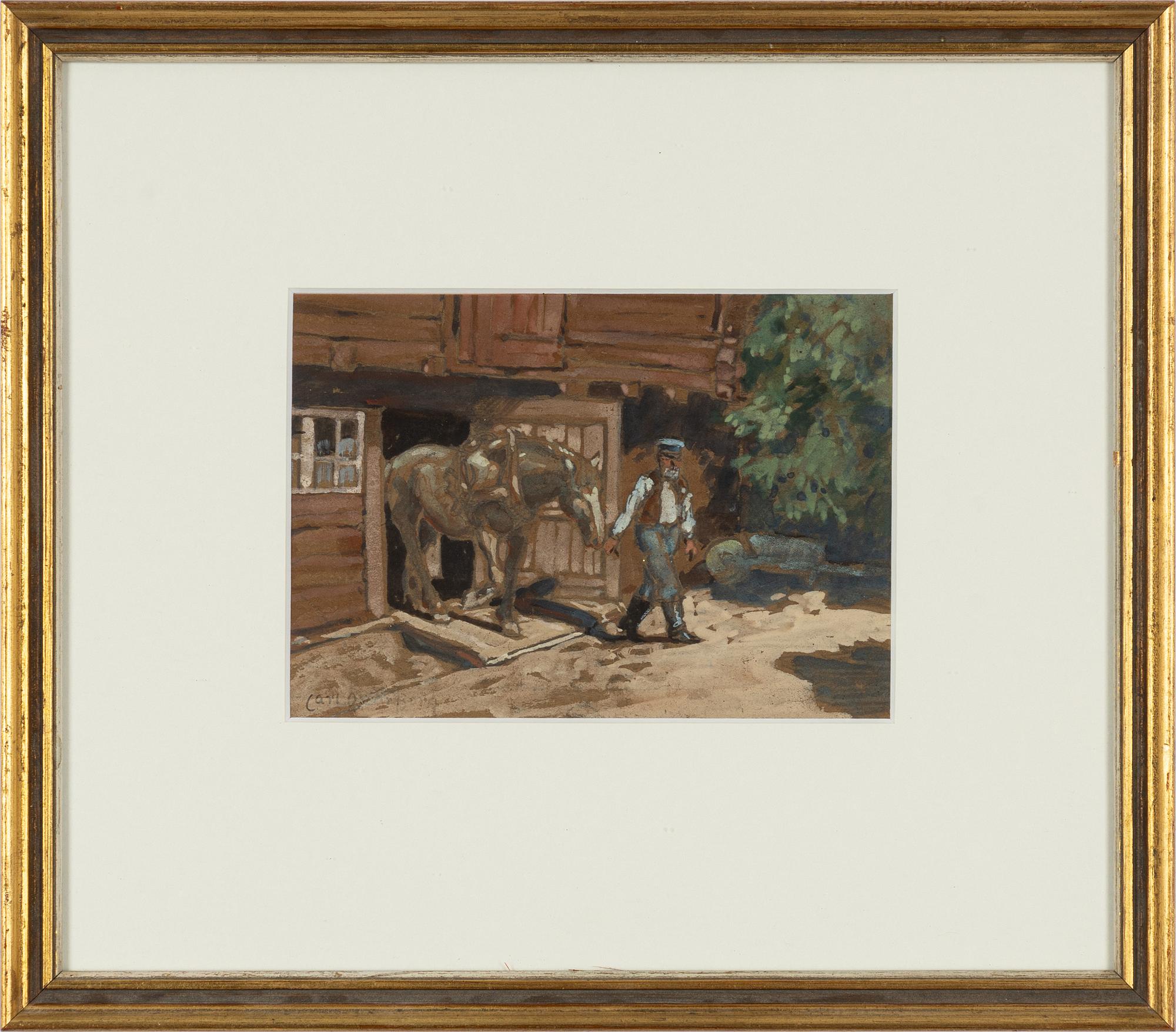 Carl Oscar Borg, Man med häst.