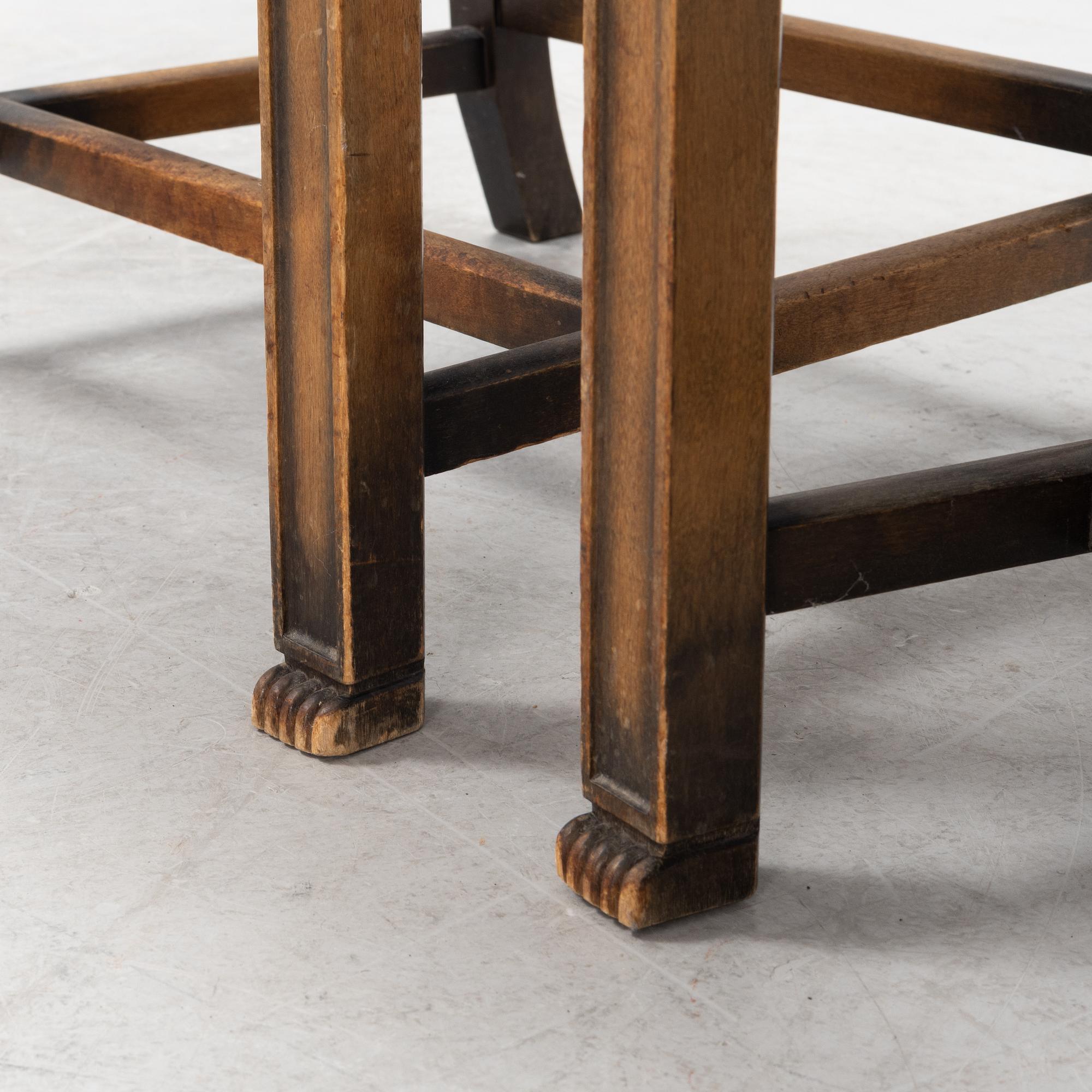 Axel Einar Hjorth, a pair of stained birch 'Sune' chairs, Nordiska Kompaniet, 1928.