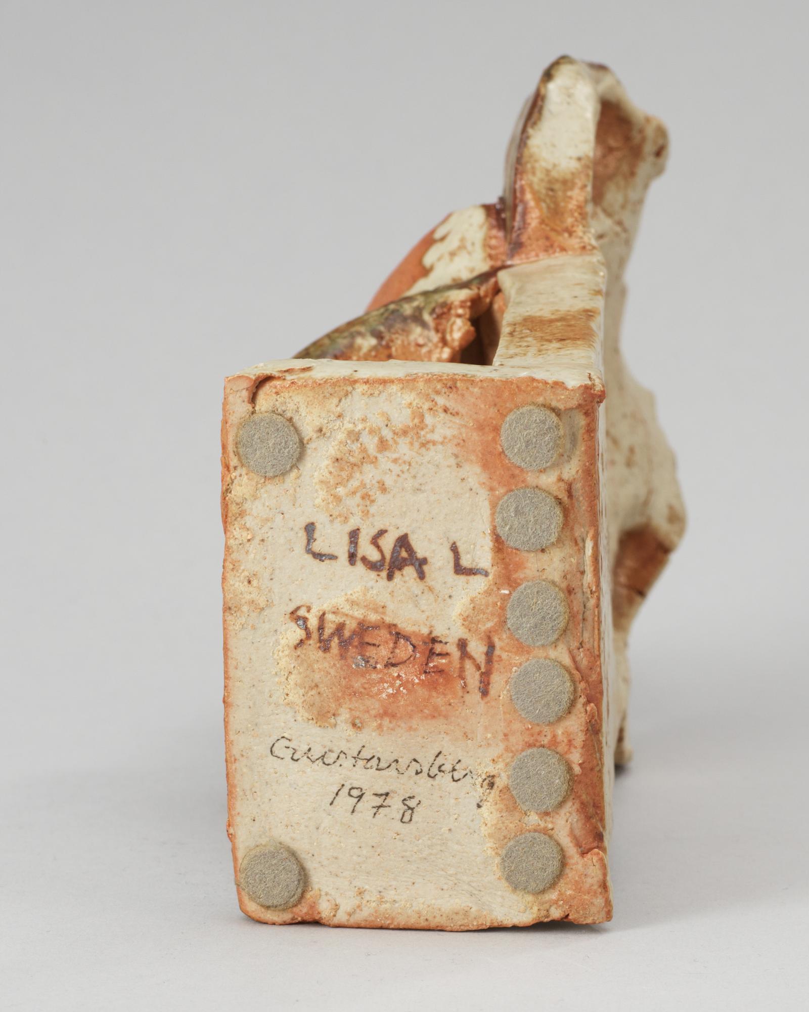 A Lisa Larson stoneware sculpture, Gustavsberg, Sweden 1978.