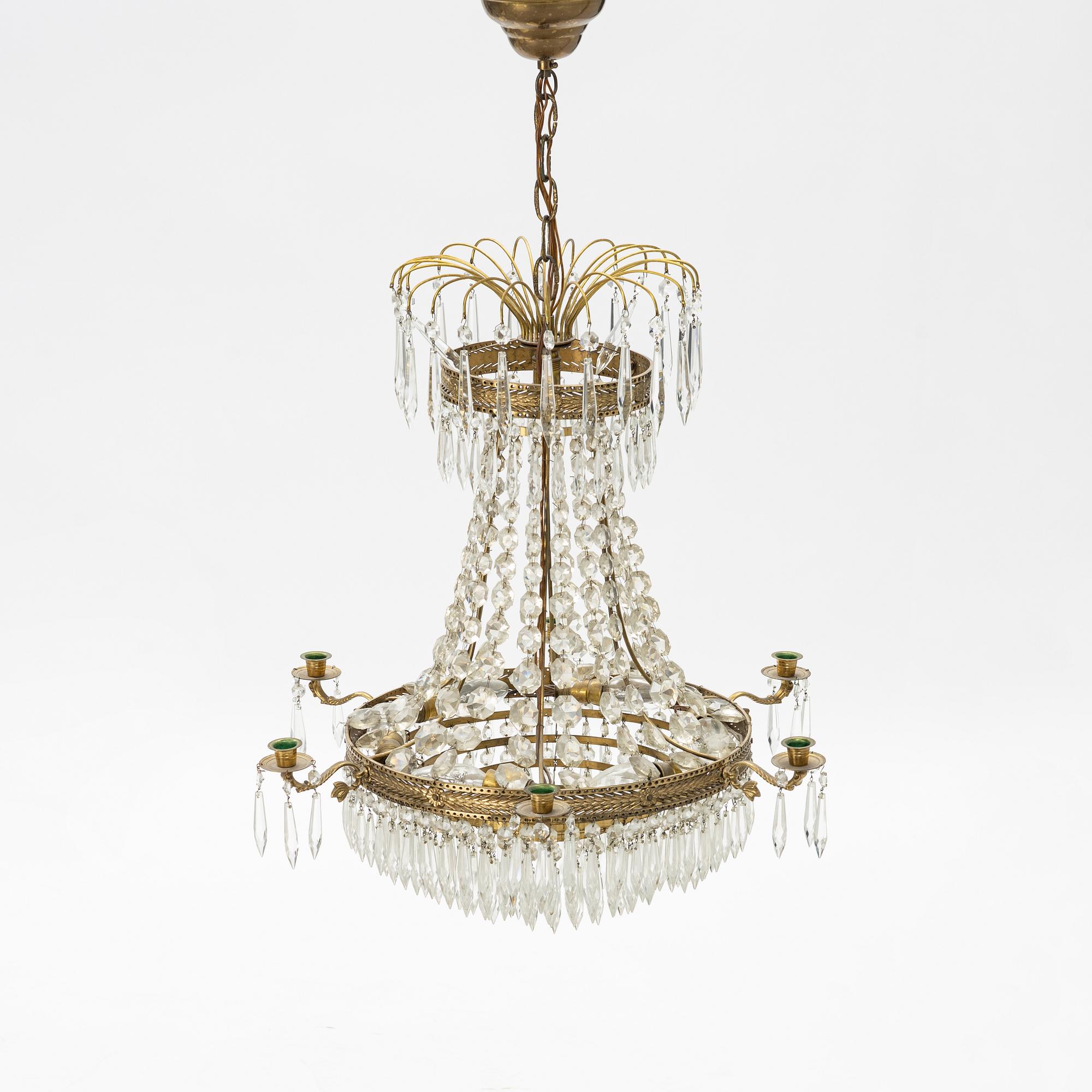 An Empire style chandelier, 20th Century.