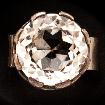 Silver jewellery, rock crystal, Karl Laine, Stigbert and others, 6 lots.